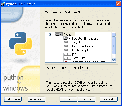 Установка Python - шаг 4