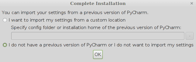 Импорт настроек в PyCharm
